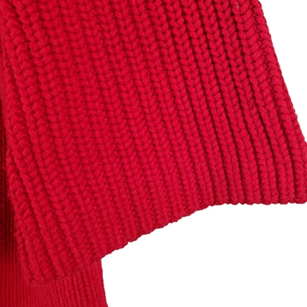 Women's Leo & Nicole Cotton knit cardigan. Red. MED - Picture 9 of 12